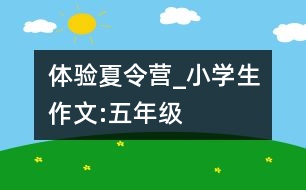 體驗(yàn)夏令營_小學(xué)生作文:五年級