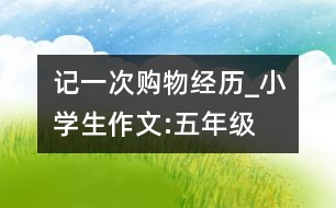 記一次購物經(jīng)歷_小學生作文:五年級