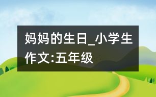 媽媽的生日_小學(xué)生作文:五年級(jí)