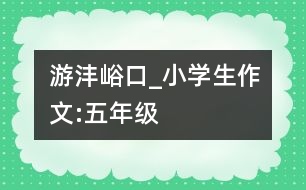 游灃峪口_小學(xué)生作文:五年級(jí)