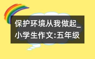 保護(hù)環(huán)境,從我做起_小學(xué)生作文:五年級(jí)