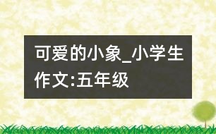 可愛的“小象”_小學(xué)生作文:五年級