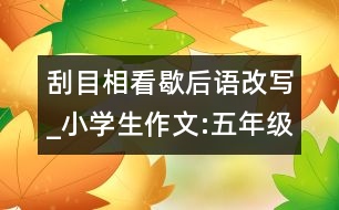 刮目相看歇后語(yǔ)改寫_小學(xué)生作文:五年級(jí)