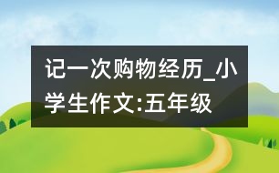 記一次購物經(jīng)歷_小學(xué)生作文:五年級(jí)