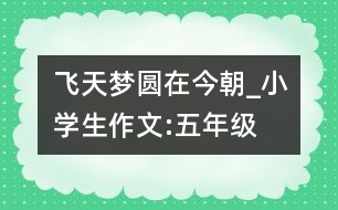 飛天夢(mèng)圓在今朝_小學(xué)生作文:五年級(jí)