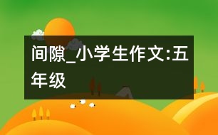 間隙_小學(xué)生作文:五年級