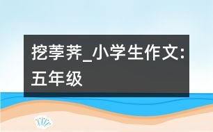 挖荸薺_小學生作文:五年級