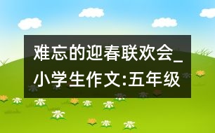 難忘的迎春聯(lián)歡會(huì)_小學(xué)生作文:五年級(jí)