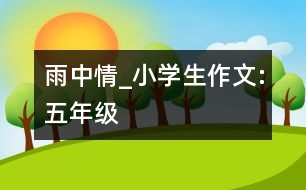 雨中情_(kāi)小學(xué)生作文:五年級(jí)