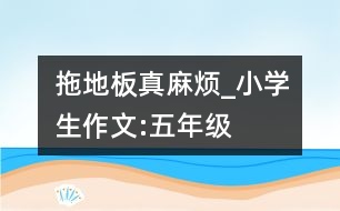 拖地板真麻煩_小學(xué)生作文:五年級