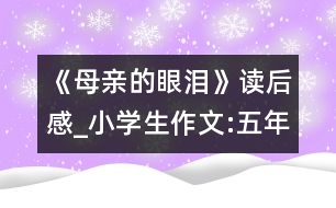 《母親的眼淚》讀后感_小學(xué)生作文:五年級(jí)