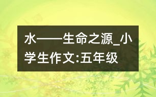 水――生命之源_小學(xué)生作文:五年級