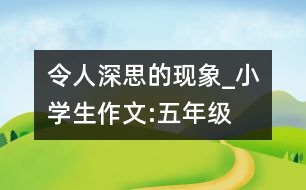 令人深思的現(xiàn)象_小學(xué)生作文:五年級