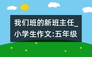 我們班的新班主任_小學(xué)生作文:五年級