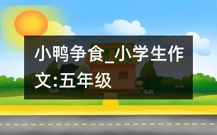 小鴨爭食_小學(xué)生作文:五年級