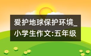 愛護(hù)地球保護(hù)環(huán)境_小學(xué)生作文:五年級