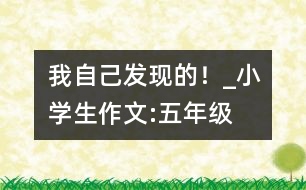 我自己發(fā)現(xiàn)的！_小學(xué)生作文:五年級(jí)