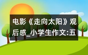 電影《走向太陽》觀后感_小學(xué)生作文:五年級(jí)