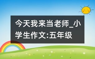 今天我來當(dāng)老師_小學(xué)生作文:五年級