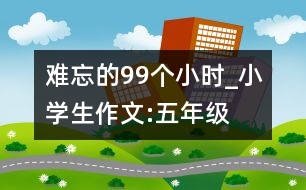 難忘的99個小時_小學(xué)生作文:五年級