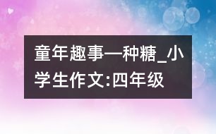 童年趣事―“種”糖_小學(xué)生作文:四年級