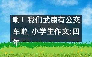 ??！我們武康有公交車啦_小學生作文:四年級