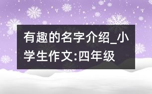 有趣的名字介紹_小學(xué)生作文:四年級(jí)