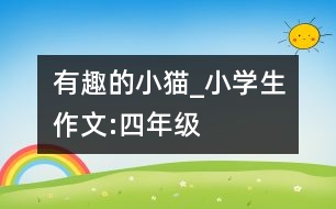 有趣的小貓_小學生作文:四年級