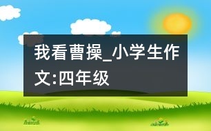 我看曹操_小學(xué)生作文:四年級