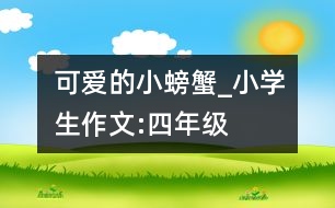 可愛的小螃蟹_小學(xué)生作文:四年級(jí)