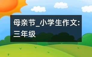 母親節(jié)_小學(xué)生作文:三年級