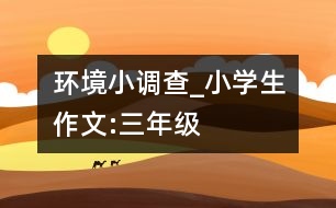 環(huán)境小調(diào)查_小學(xué)生作文:三年級(jí)