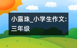 小露珠_小學(xué)生作文:三年級