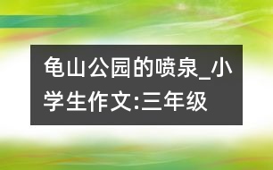 龜山公園的噴泉_小學(xué)生作文:三年級