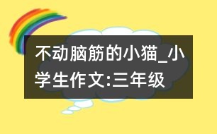 不動腦筋的小貓_小學(xué)生作文:三年級