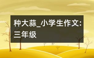 種大蒜_小學生作文:三年級