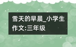 雪天的早晨_小學生作文:三年級