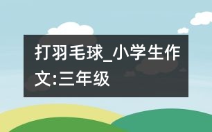 打羽毛球_小學生作文:三年級