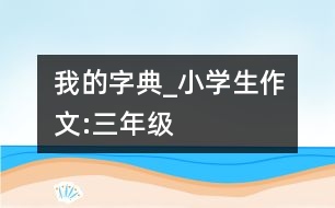 我的字典_小學生作文:三年級