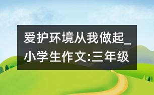 愛護環(huán)境從我做起_小學生作文:三年級