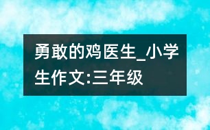 勇敢的雞醫(yī)生_小學(xué)生作文:三年級