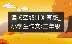 讀《空城計(jì)》有感_小學(xué)生作文:三年級(jí)