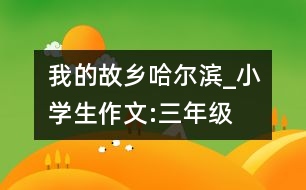 我的故鄉(xiāng)哈爾濱_小學(xué)生作文:三年級(jí)