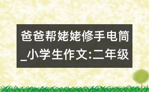 爸爸幫姥姥修手電筒_小學(xué)生作文:二年級