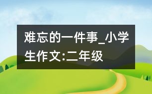 難忘的一件事_小學(xué)生作文:二年級(jí)