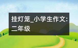 掛燈籠_小學(xué)生作文:二年級