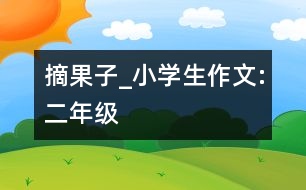 摘果子_小學(xué)生作文:二年級