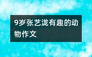 9歲張藝瀧：有趣的動物（作文）