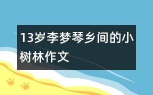 13歲李夢琴：鄉(xiāng)間的小樹林（作文）