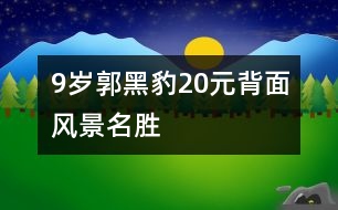 9歲郭黑豹：20元背面風景名勝